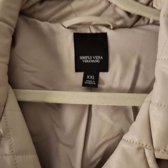 Simply Vera Vera Wang quilted faux-leather moto jacket. - Picture 2 of 3